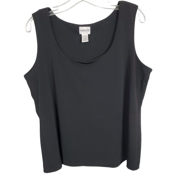 Chico's Tops - Chico's 3 Sz XL Top Lined Sleeveless Tank Layer Pullover Fluid Jersey Knit Scoop
